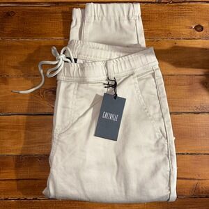 Caliville Jogger Pants Mens Medium Tan Khaki Drawstring Elastic Waist NEW